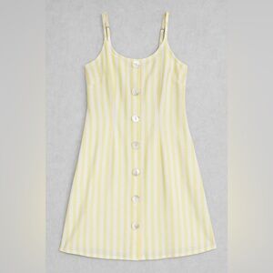 Derek Heart Yellow and White Striped Dress